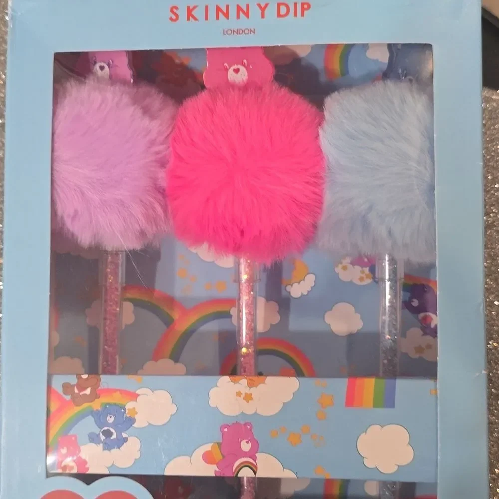 Skinnydip London X Care Bears Glitter‎ Pom Pom Pens Set